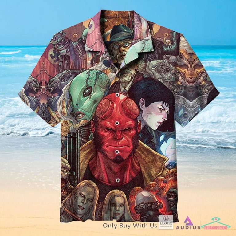 The Hellboy Casual Hawaiian Shirt - Nice place and nice picture