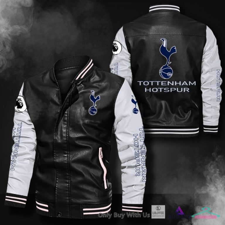 NEW Tottenham Hotspur F.C Bomber Leather Jacket 7