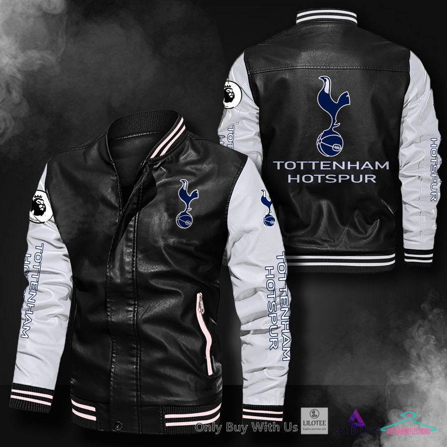 NEW Tottenham Hotspur F.C Bomber Leather Jacket 1