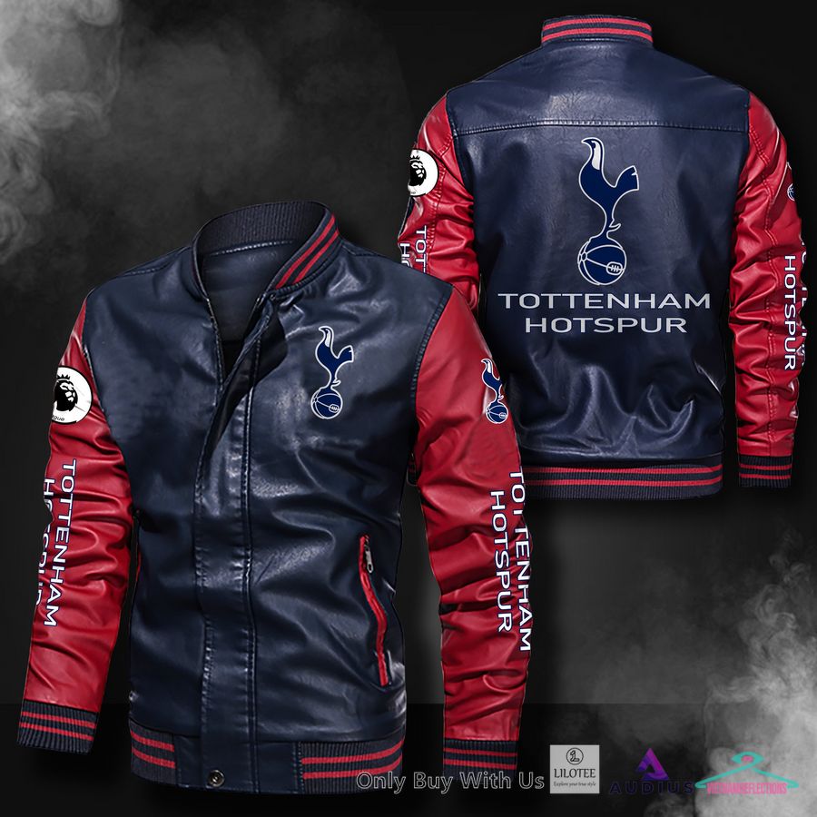 NEW Tottenham Hotspur F.C Bomber Leather Jacket 4