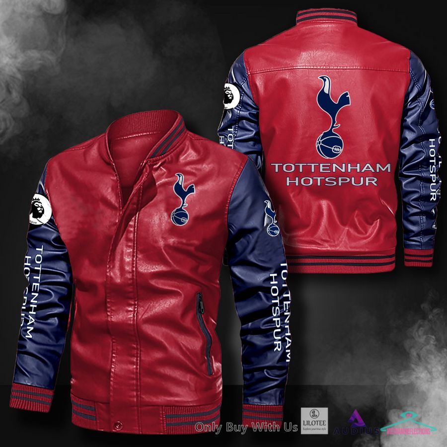NEW Tottenham Hotspur F.C Bomber Leather Jacket 5