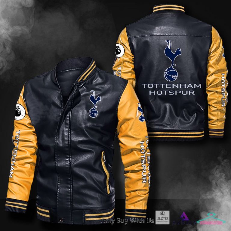 NEW Tottenham Hotspur F.C Bomber Leather Jacket 12