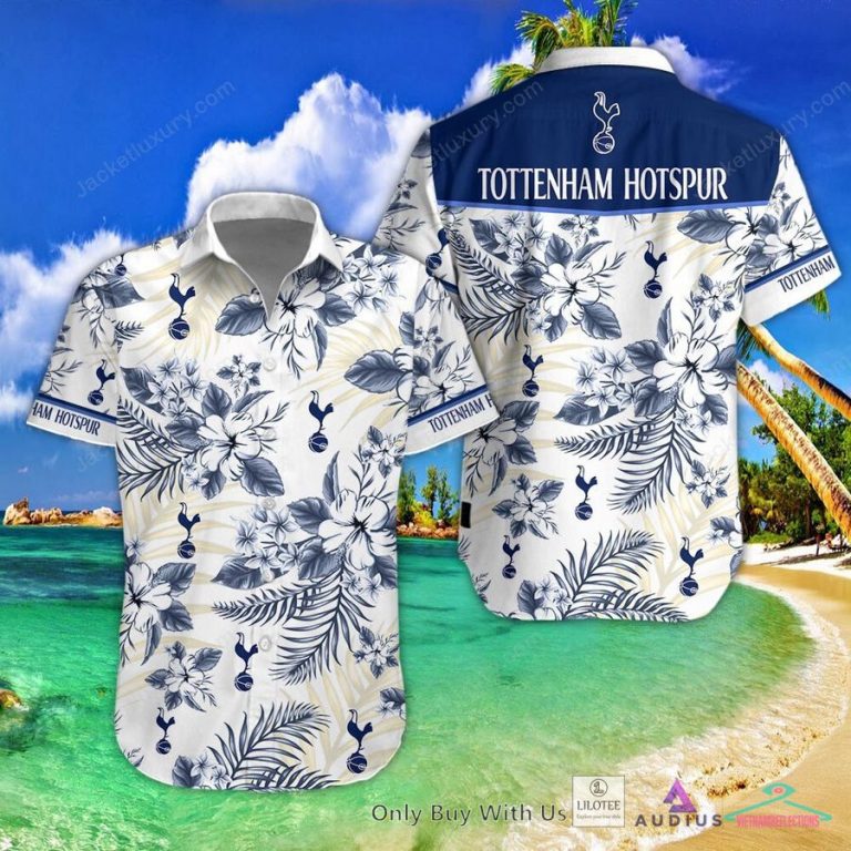 NEW Tottenham Hotspur F.C Hibiscus Hawaiian Shirt, Short 3
