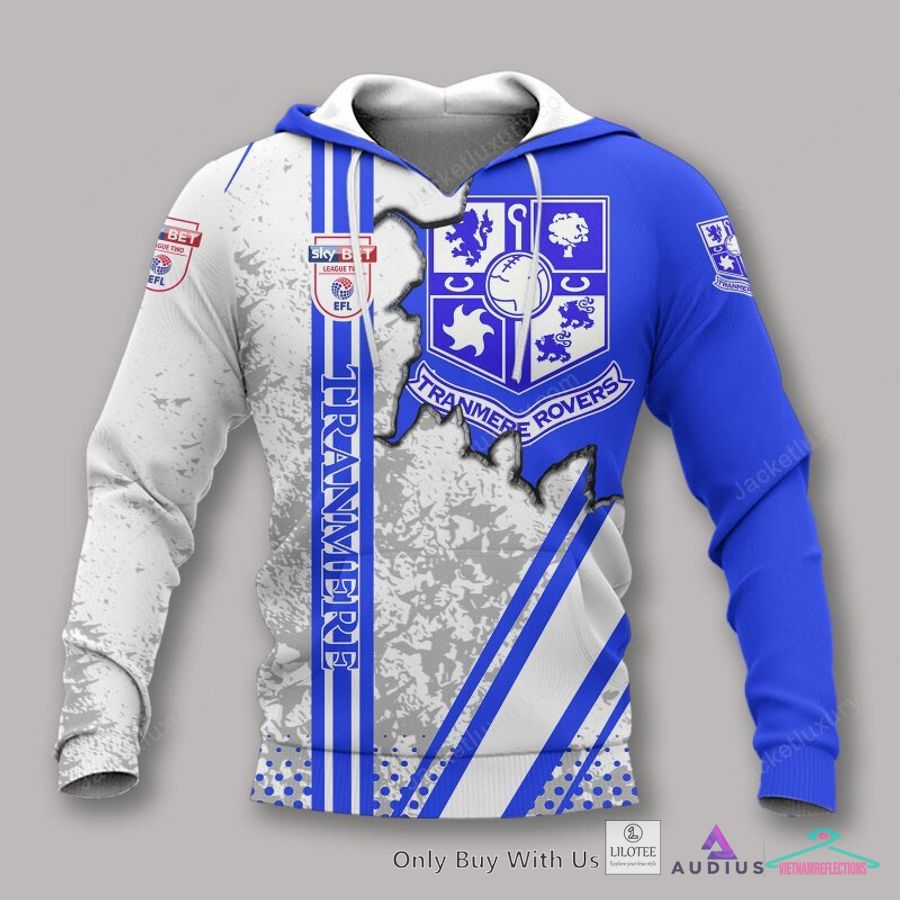 NEW Tranmere Rovers grey Blue Bomber jacket, Shirt