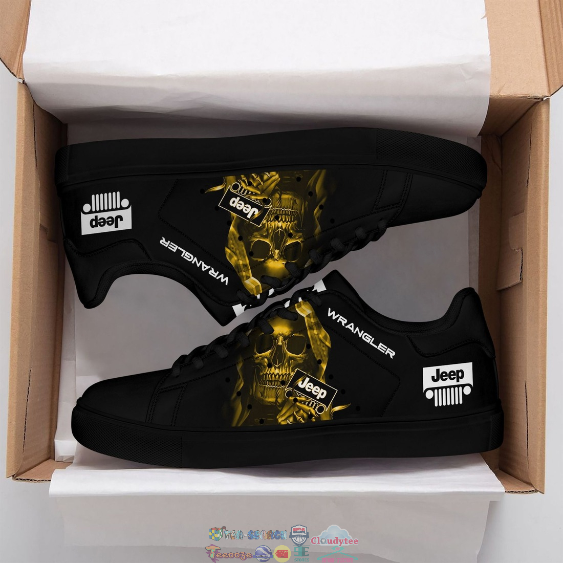 Jeep Wrangler Yellow Skull Stan Smith Low Top Shoes