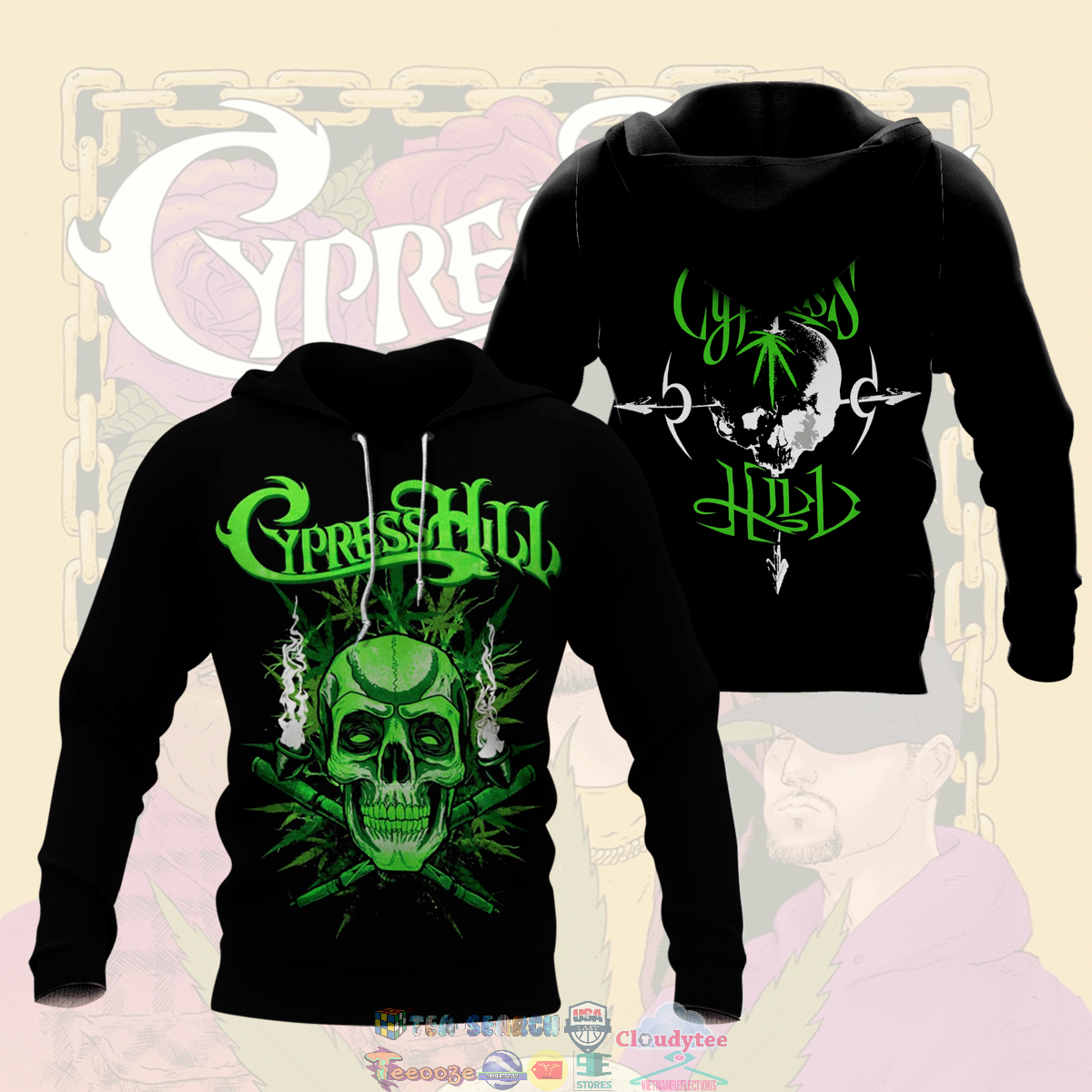 Cypress Hill ver 1 3D hoodie and t-shirt