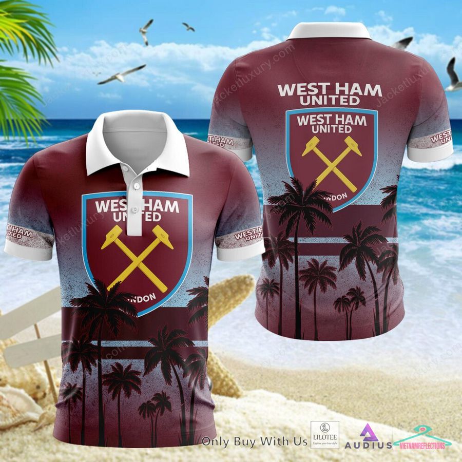 NEW West Ham United F.C Coconut Hawaiian Shirt, Short 7