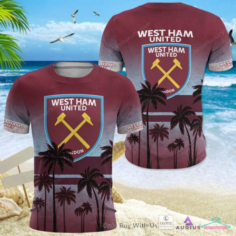 NEW West Ham United F.C Coconut Hawaiian Shirt, Short 18