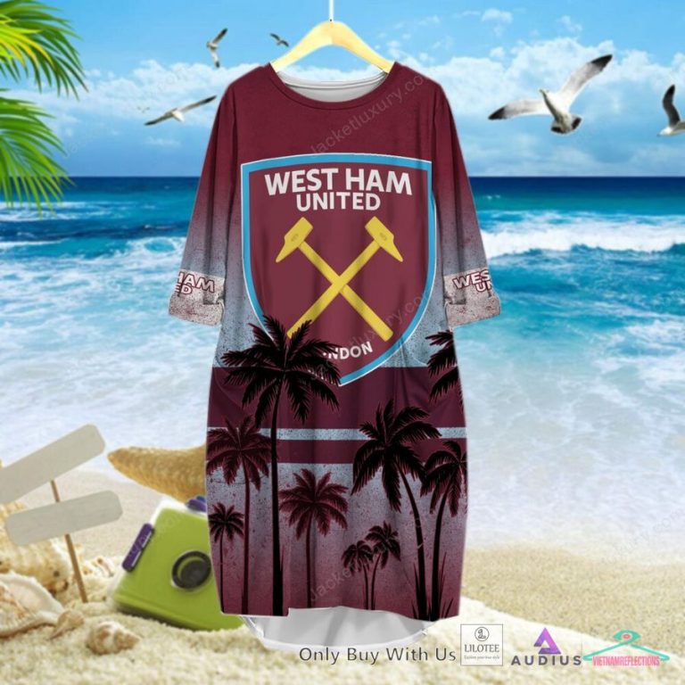 NEW West Ham United F.C Coconut Hawaiian Shirt, Short 19