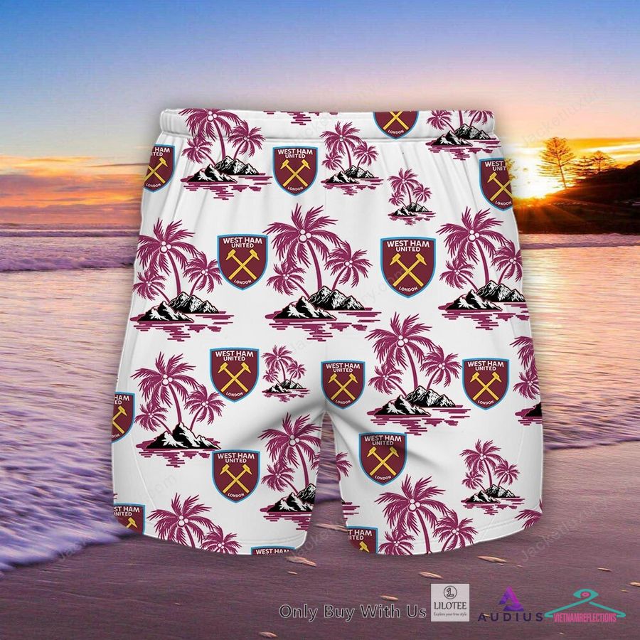 NEW West Ham United F.C Hawaiian Shirt, Short 8