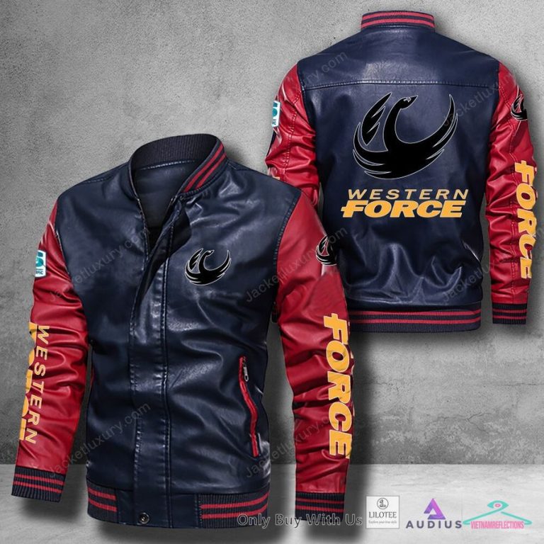 Western Force Bomber Leather Jacket - Good click