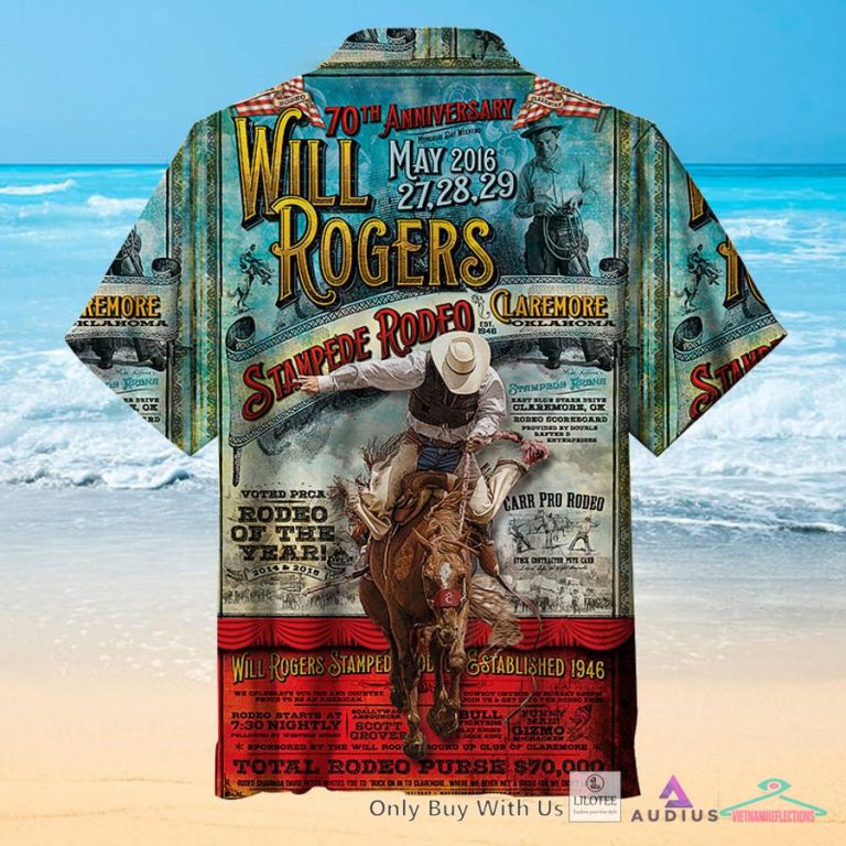 Will Rogers Stampede Rodeo Casual Hawaiian Shirt - Mesmerising