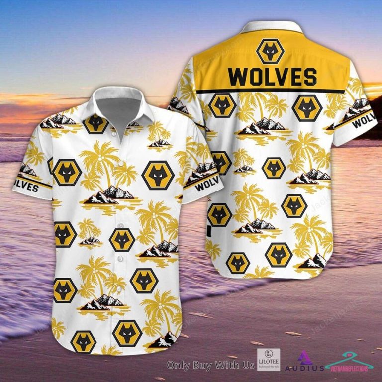 NEW Wolverhampton Wanderers F.C Hawaiian Shirt, Short 5