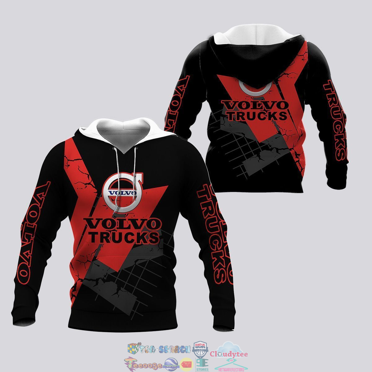 Volvo Trucks Red 3D hoodie and t-shirt