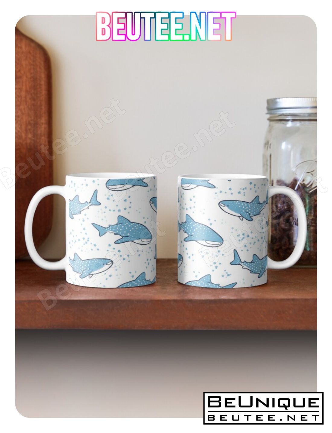 Starry Whale Sharks (Light Version) Coffee Mug