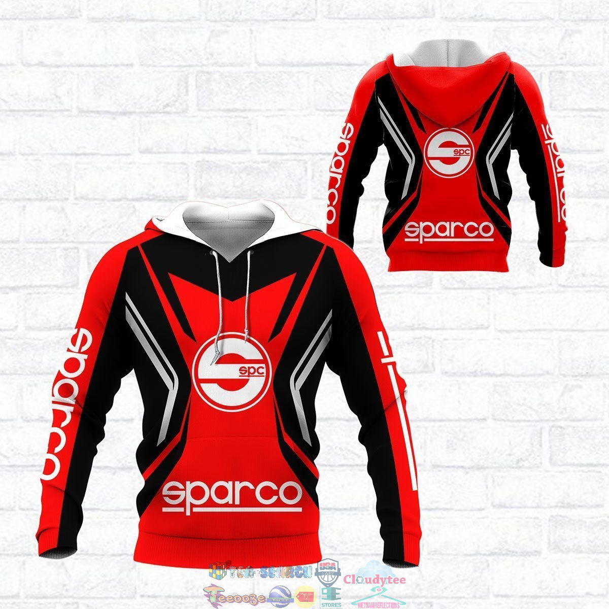 Sparco ver 8 3D hoodie and t-shirt