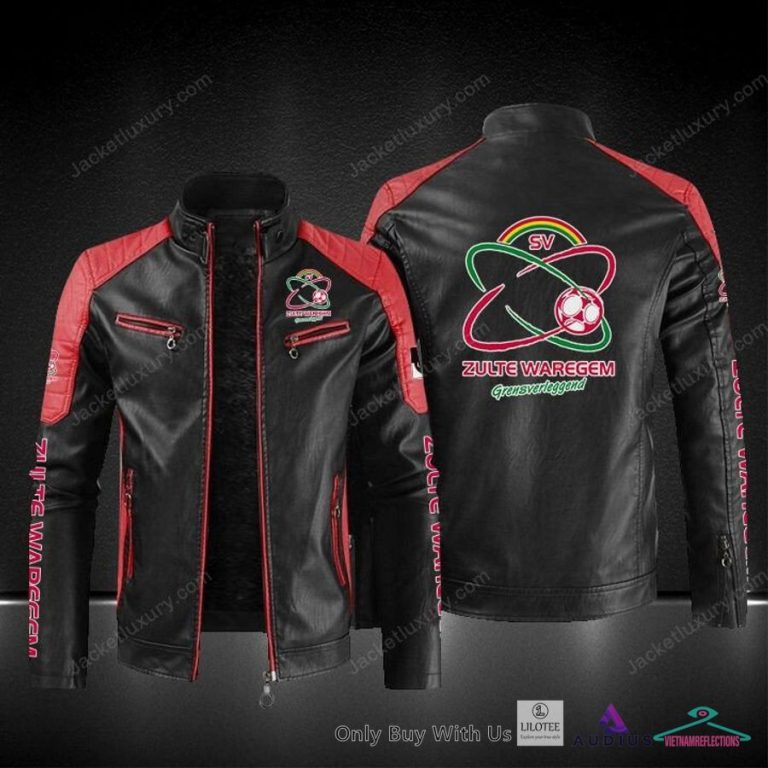 Zulte Waregem Block Leather Jacket - Radiant and glowing Pic dear