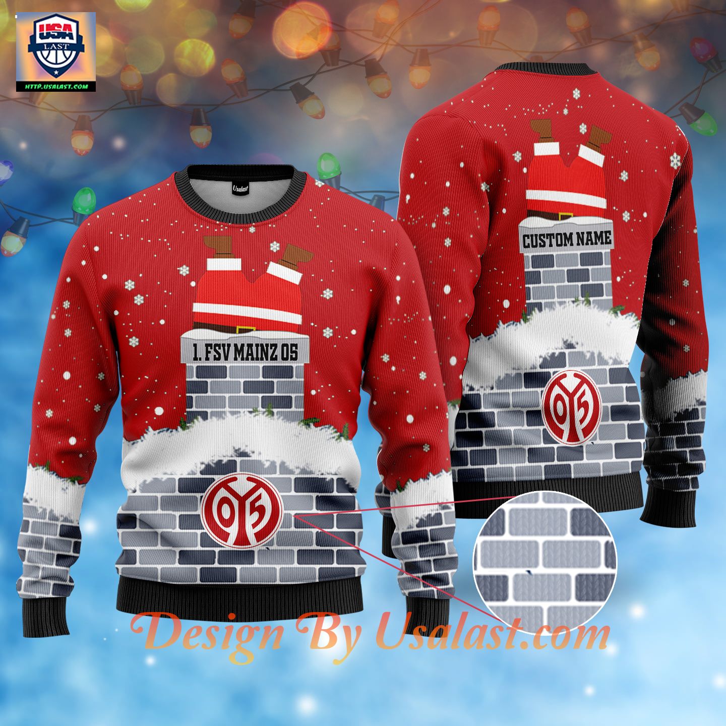 New Fashion 1. FSV Mainz 05 Custom Name Ugly Christmas Sweater