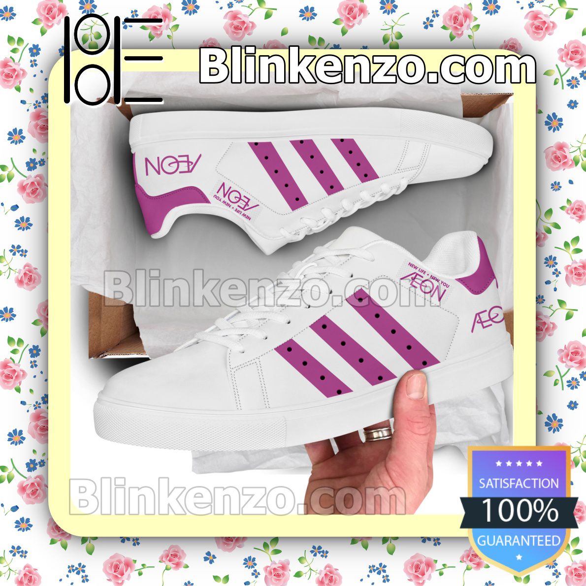 Gorgeous AEON Logo Brand Adidas Low Top Shoes