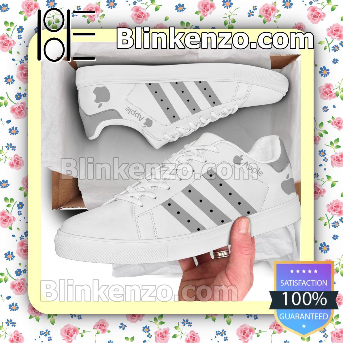 Present Apple Logo Brand Adidas Low Top Shoes