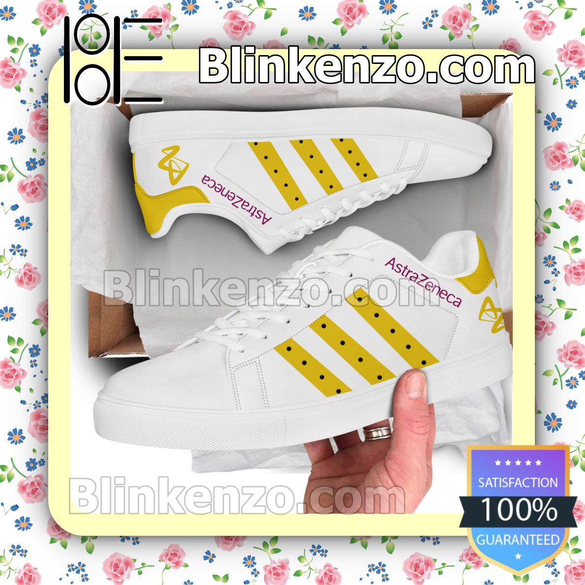 Etsy AstraZeneca Logo Brand Adidas Low Top Shoes