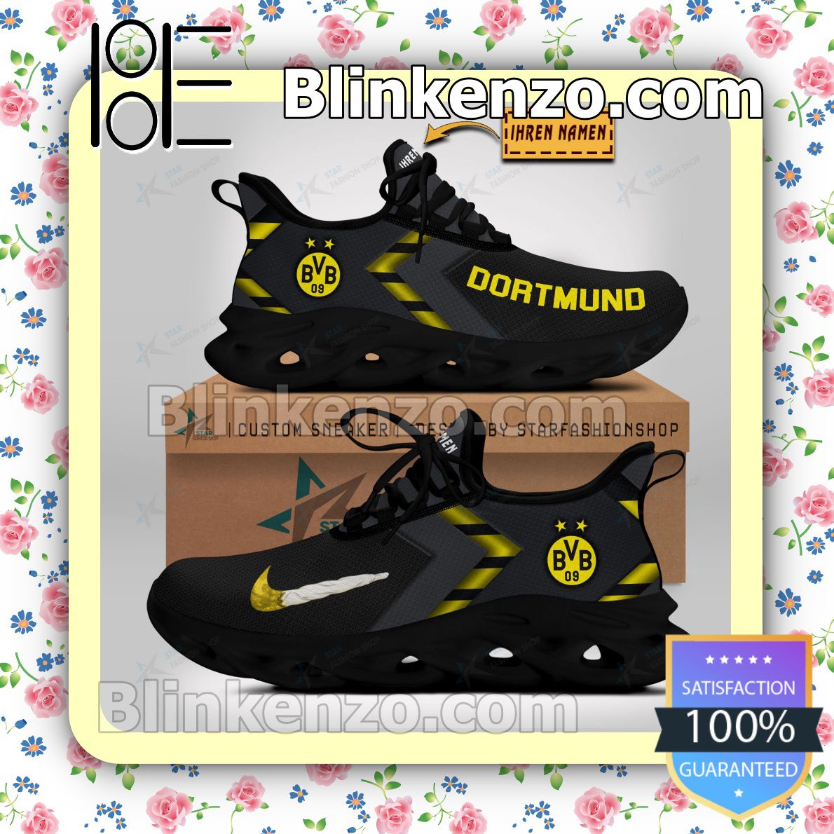 3D Borussia Dortmund Go Walk Sports Sneaker