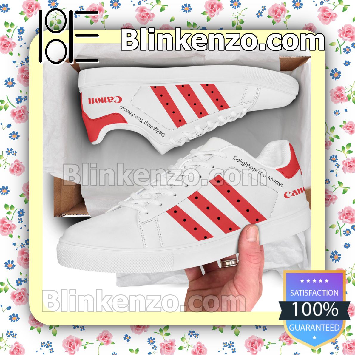 Amazing Canon Inc. Logo Brand Adidas Low Top Shoes