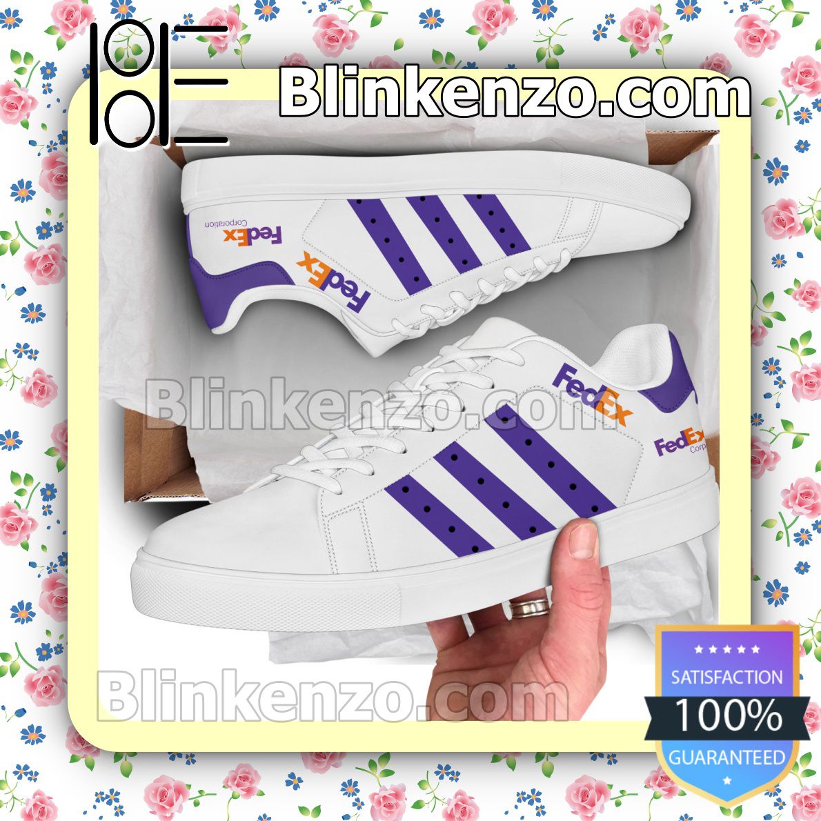 FedEx Corporation Logo Brand Adidas Low Top Shoes