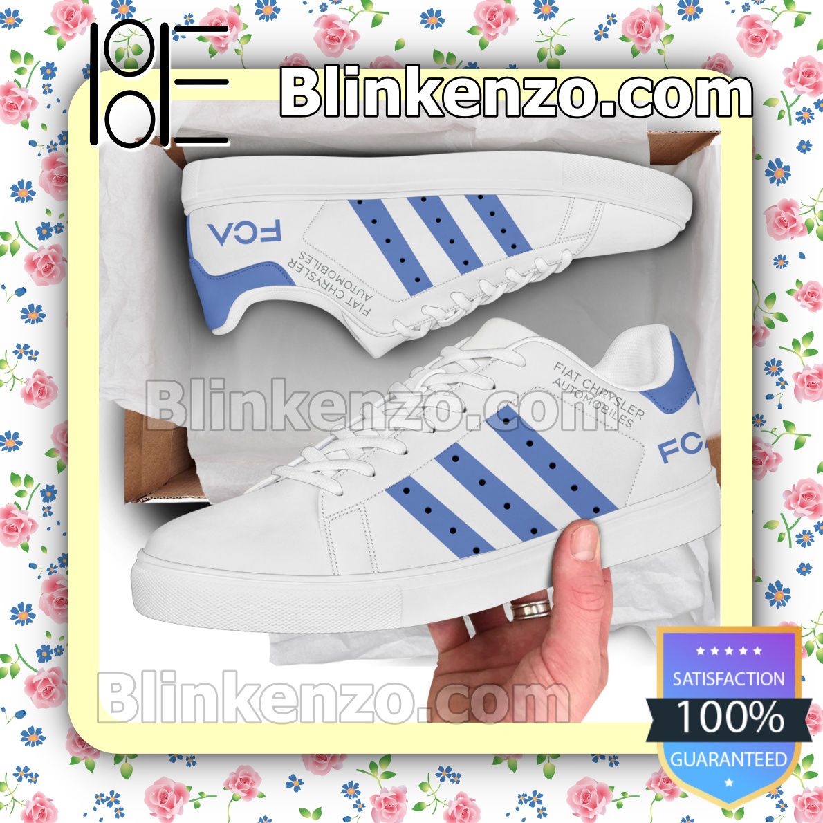 Fiat Chrysler Automobiles Logo Brand Adidas Low Top Shoes