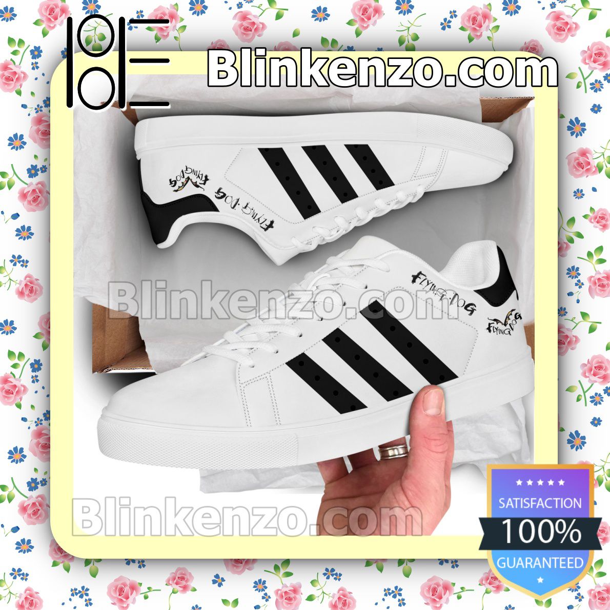 Adorable Flying Dog Logo Brand Adidas Low Top Shoes