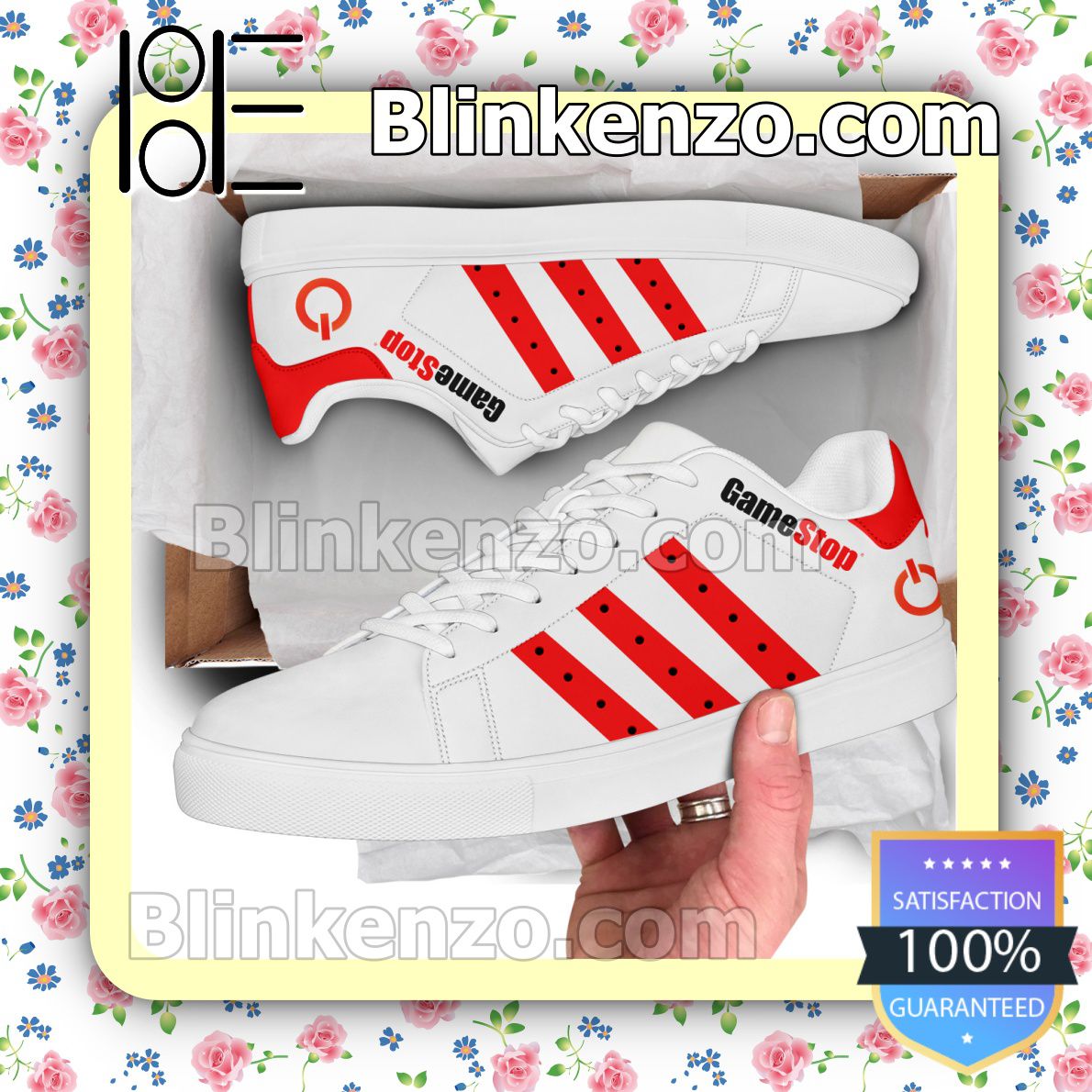 GameStop Logo Brand Adidas Low Top Shoes