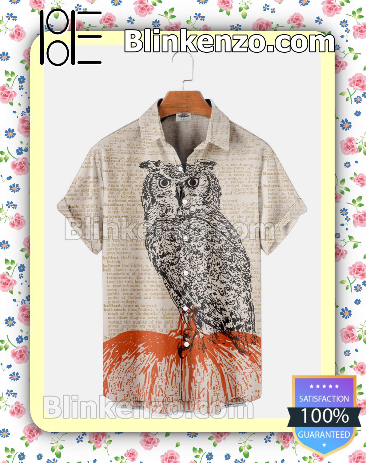 Nice Owl On A Vintage Dictionary Page Halloween 2022 Idea Shirt