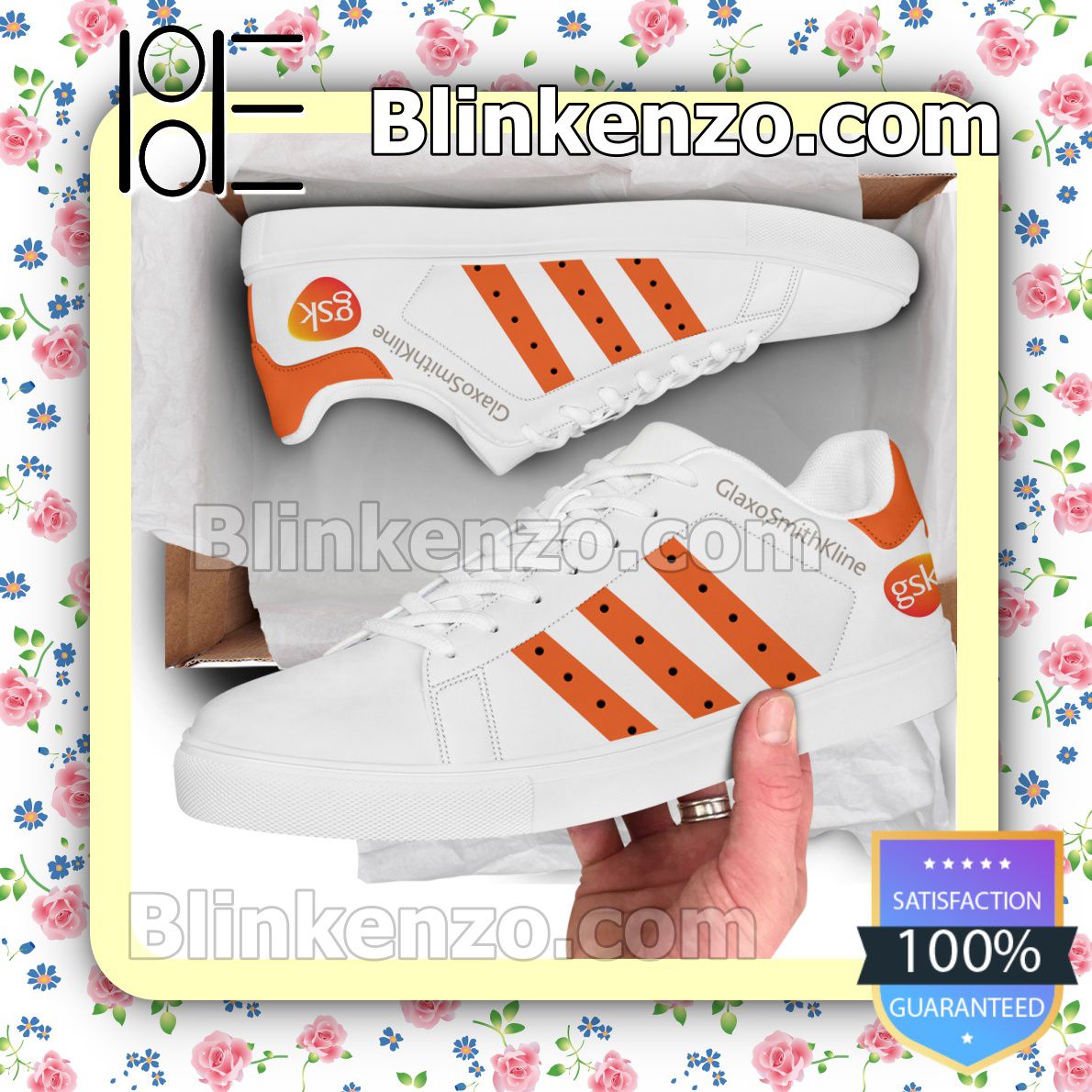 GlaxoSmithKline (GSK) Logo Brand Adidas Low Top Shoes