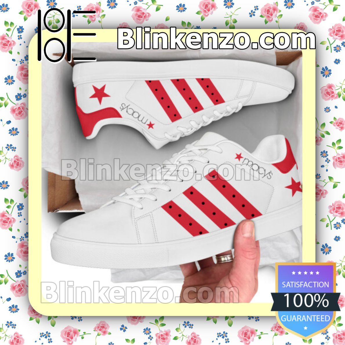 Popular Macy’s Logo Brand Adidas Low Top Shoes