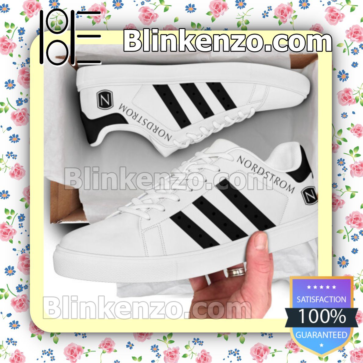 Official Nordstrom Logo Brand Adidas Low Top Shoes