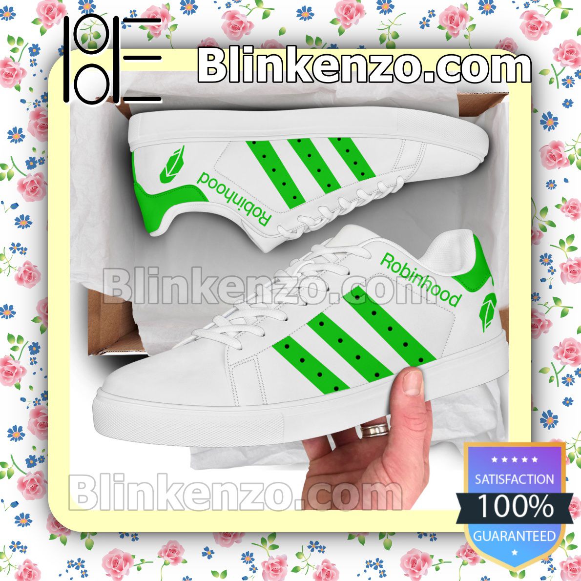 Robinhood Logo Brand Adidas Low Top Shoes