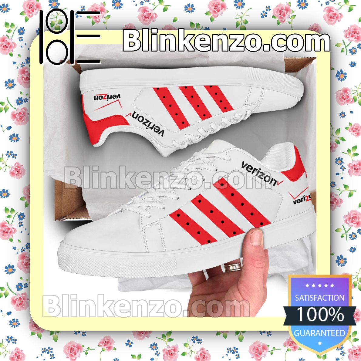 Present Verizon Communications Logo Brand Adidas Low Top Shoes