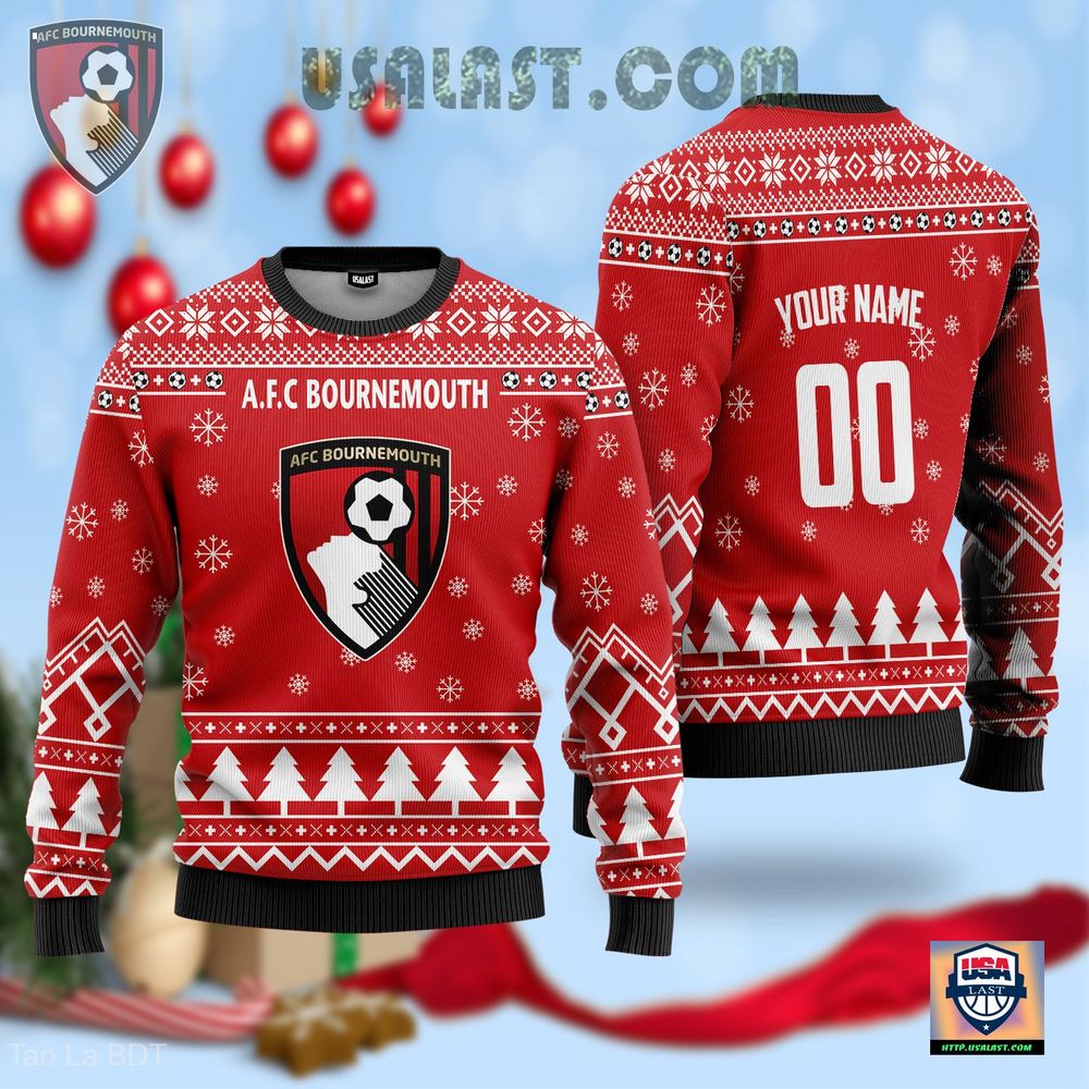 Hot A.F.C Bournemouth Personalized Christmas Sweater