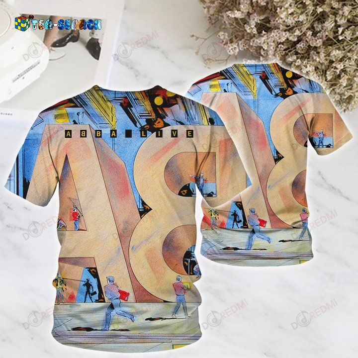 Cool Abba Live Album Cover Short Sleeve Shirt