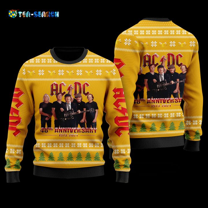 AC DC Faux Wool Sweater Yellow Version - Awesome Pic guys