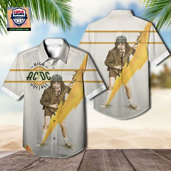 AC DC High Voltage Album Hawaiian Shirt - Rocking picture
