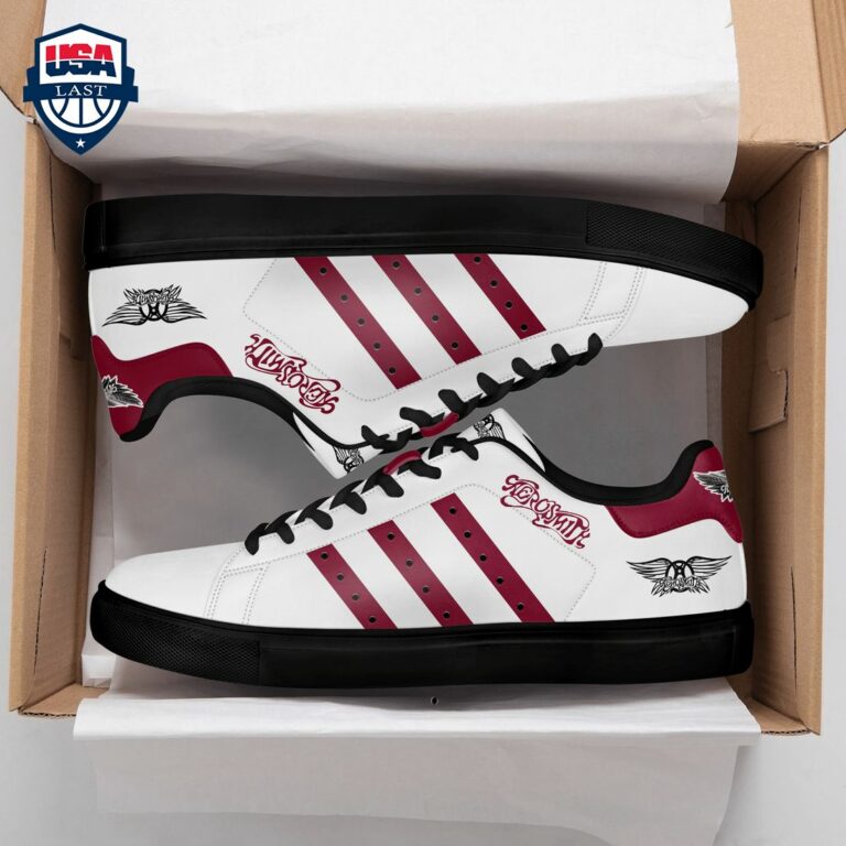 Aerosmith Prune Stripes Stan Smith Low Top Shoes - This place looks exotic.