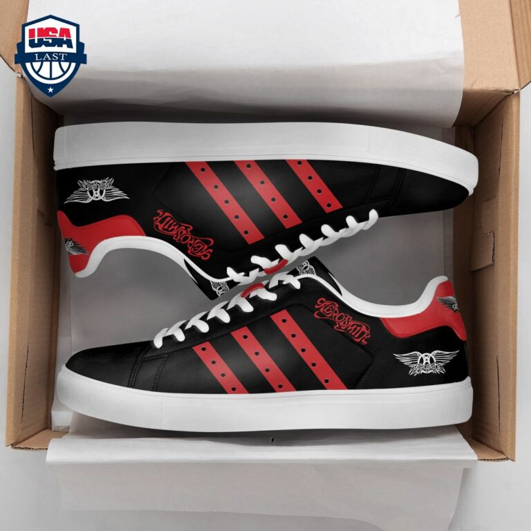 Aerosmith Red Stripes Style 3 Stan Smith Low Top Shoes - Good click