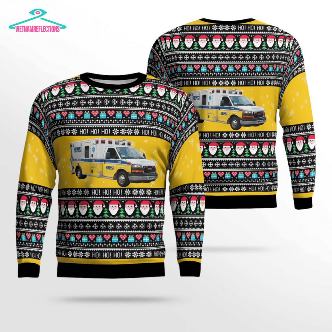 Alabama Huntsville EMS 3D Christmas Sweater