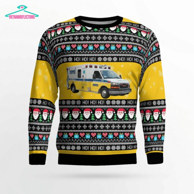 Alabama Huntsville EMS 3D Christmas Sweater - Super sober