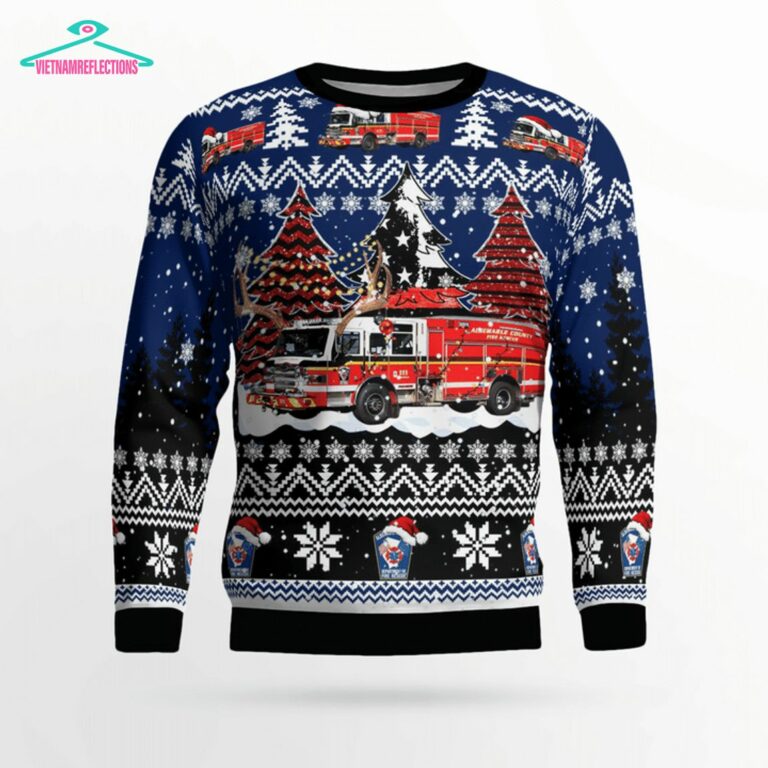 Albemarle County Fire Rescue 3D Christmas Sweater - Nice shot bro