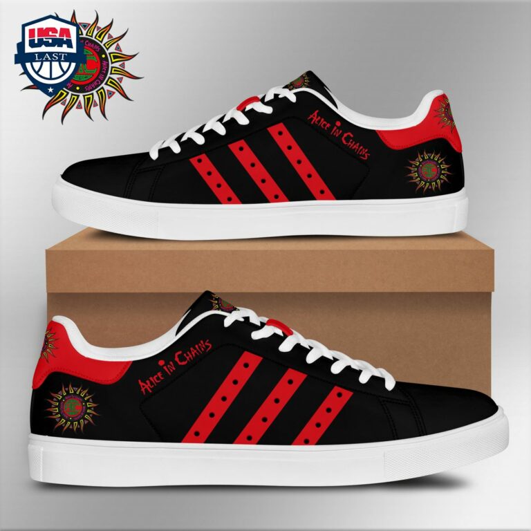 Alice In Chains Red Stripes Style 1 Stan Smith Low Top Shoes - Amazing Pic