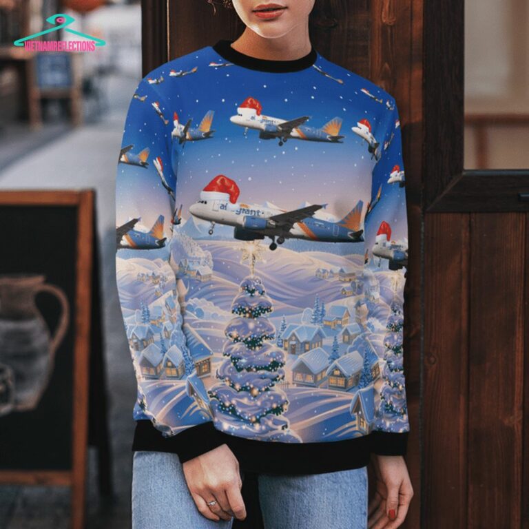 Allegiant Air Airbus A319-111 3D Christmas Sweater - Which place is this bro?