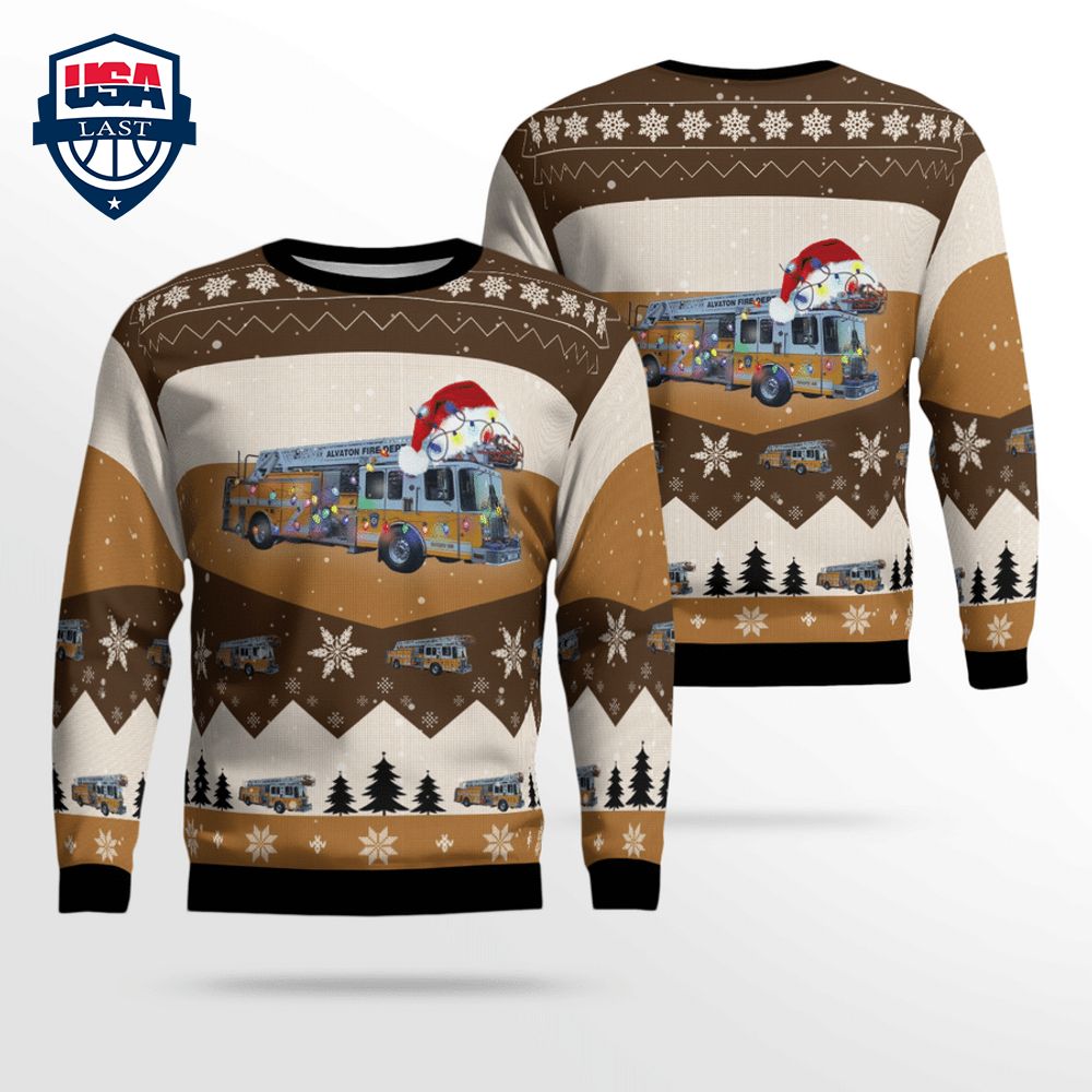 Alvaton Fire Department 3D Christmas Sweater