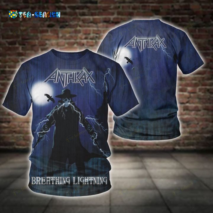 New Taobao Anthrax Heavy Metal Band Breathing Lightning 3D T-Shirt